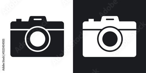 Camera icons pack in solid style