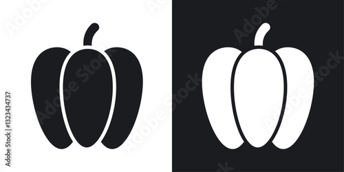 Capsicum icons pack in solid style