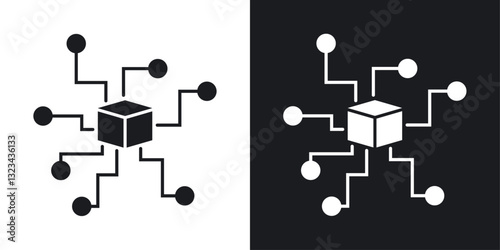 Decentralized icons pack in solid style