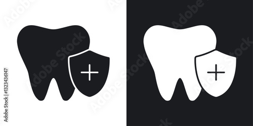 Dental insurance icons pack in solid style