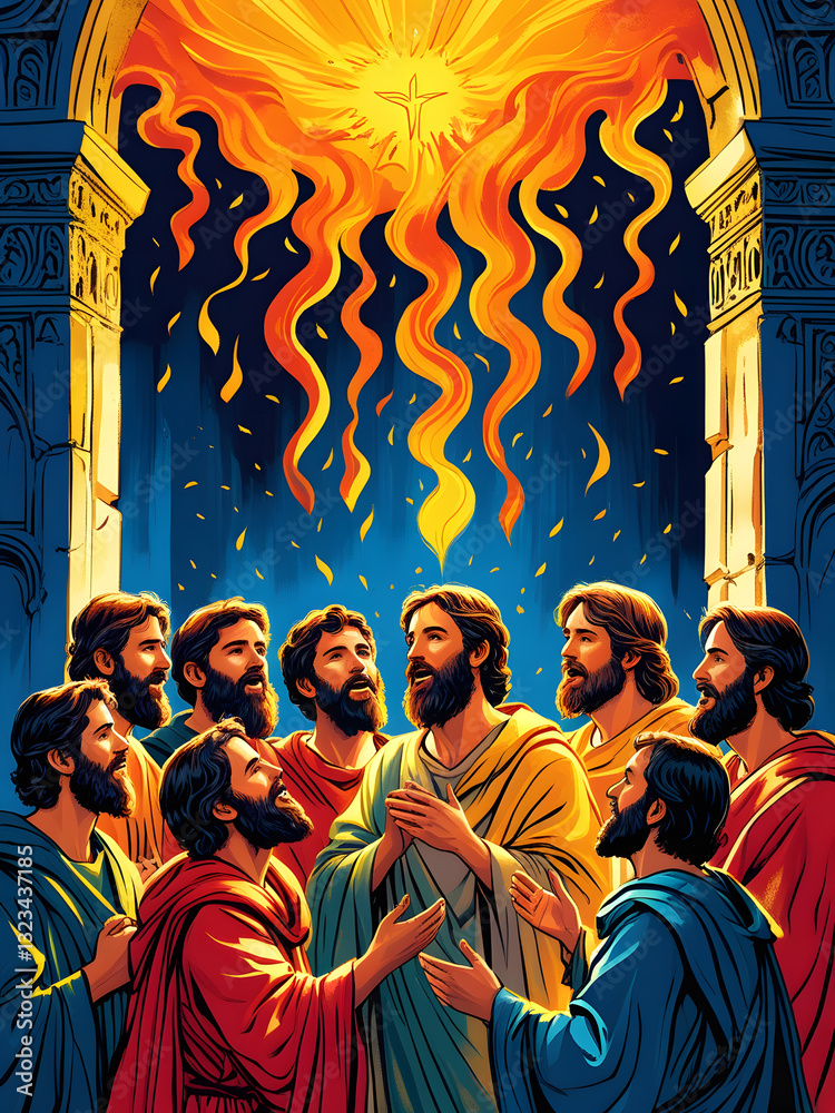 custom made wallpaper toronto digitalThe Descent of the Holy Spirit upon the Apostles at Pentecost