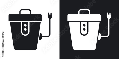 Garbage disposal icons pack in solid style