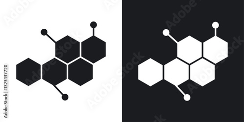 Hormones icons pack in solid style