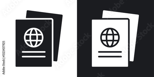 Immigration icons pack in solid style