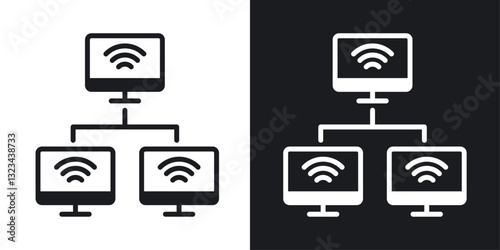 Local network icons pack in solid style