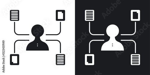 Multitask icons pack in solid style