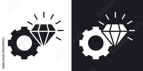 Operational excellence icons pack in solid style