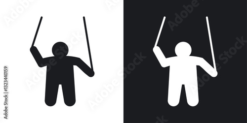 Puppet icons pack in solid style