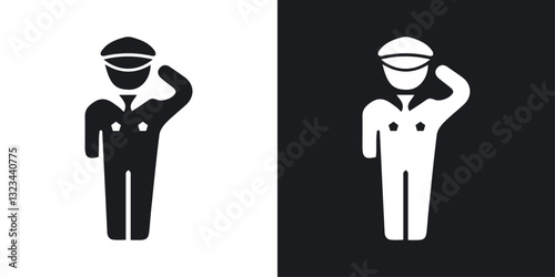 Salute icons pack in solid style