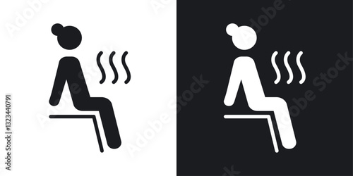 Sauna icons pack in solid style