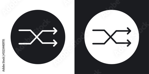Shuffle icons pack in solid style