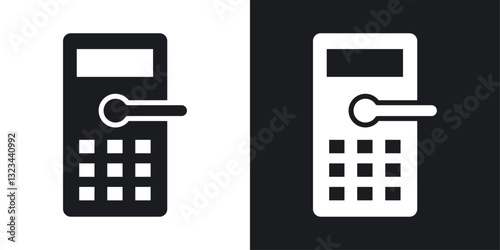 Smart lock icons pack in solid style