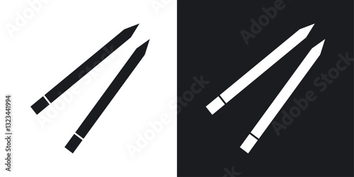 Toothpick icons pack in solid style
