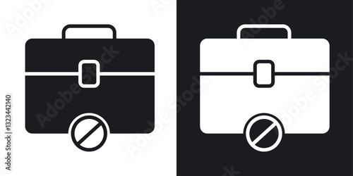 Unemployment icons pack in solid style