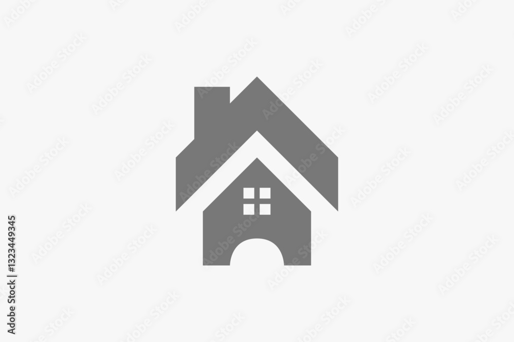 modern minimalist home silhouette logo modern minimalist home silhouette logo