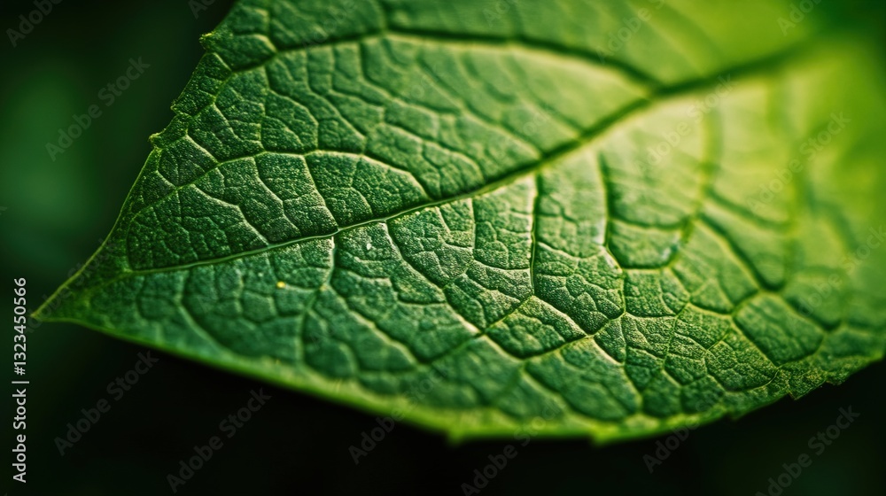 Vibrant green leaf texture in close-up, showcasing nature's organic beauty and intricate details.
Vibrant green leaf texture in close-up, showcasing nature's organic beauty and intricate details.