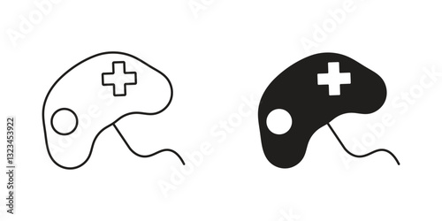 Video game controller icon. Joystick icon set. Console icon.  Vector illustration.  