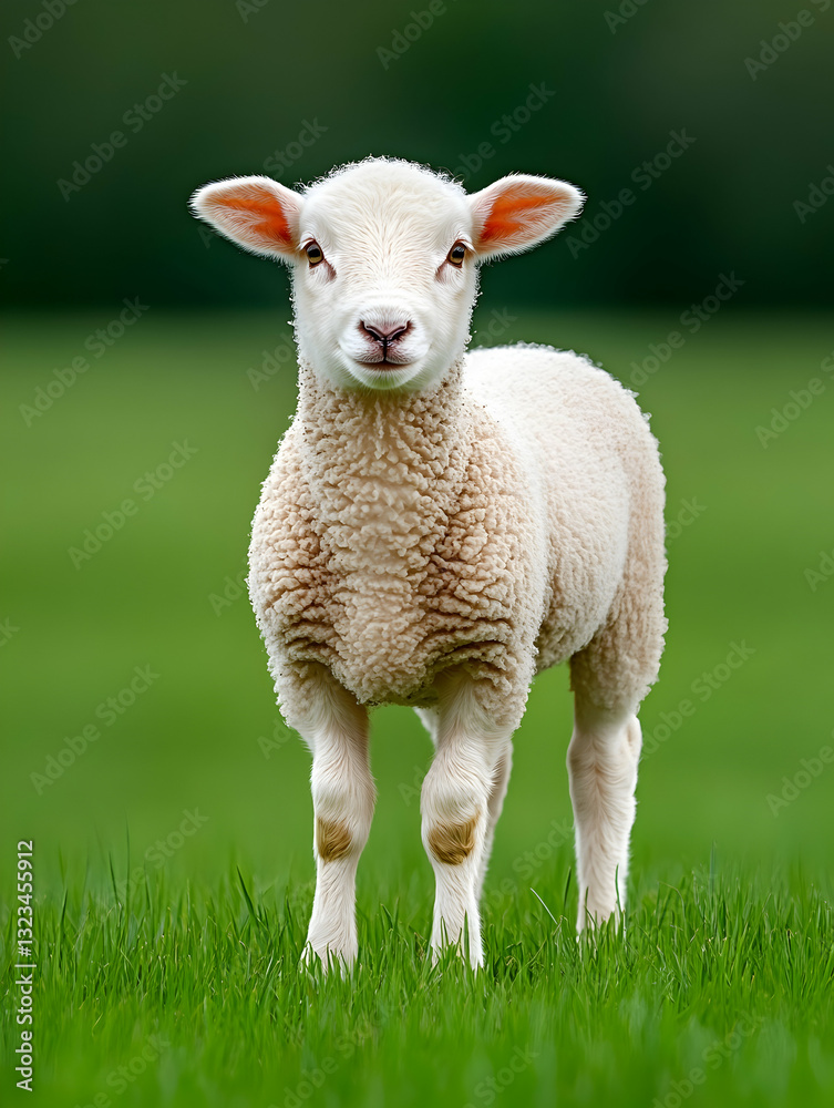 Adorable lamb in a grassy field (1) Adorable lamb in a grassy field (1)