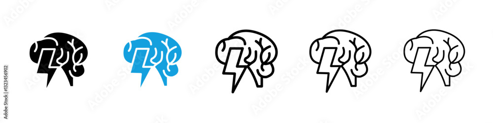 Brainstorm icons vector set for web designs Brainstorm icons vector set for web designs