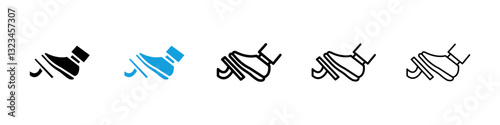 Car pedal icons vector set for web designs