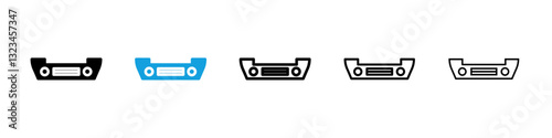 Car bumper icons vector set for web designs