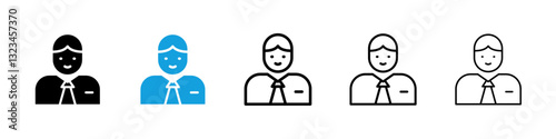 Cashier icons vector set for web designs