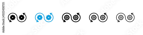 DEVOPS icons vector set for web designs