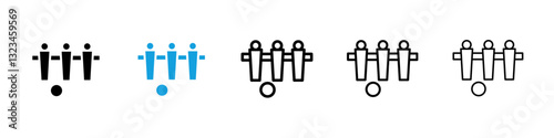 Foosball icons vector set for web designs