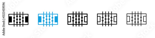 Foosball icons vector set for web designs