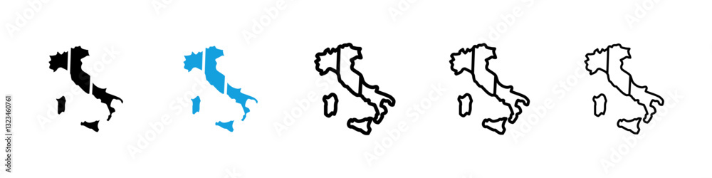 Italy flag icons vector set for web designs Italy flag icons vector set for web designs