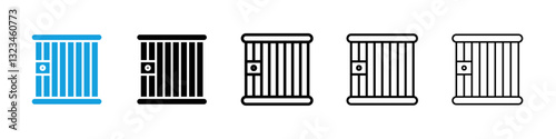Jail icons vector set for web designs