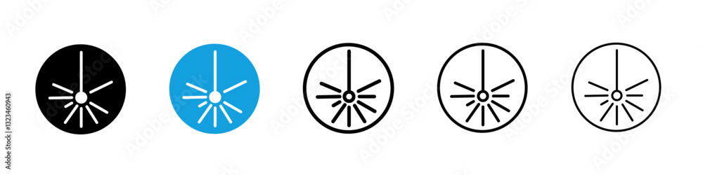 Laser beam icons vector set for web designs Laser beam icons vector set for web designs