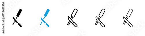 Knife sharpener icons vector set for web designs
