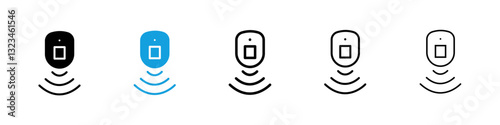 Motion sensor icons vector set for web designs
