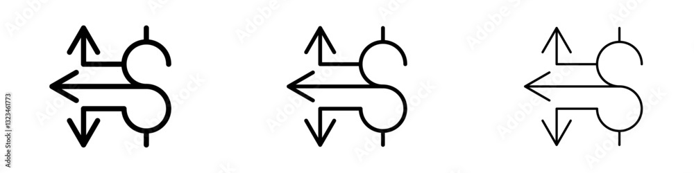Operating profit loss icons vector set for web designs Operating profit loss icons vector set for web designs