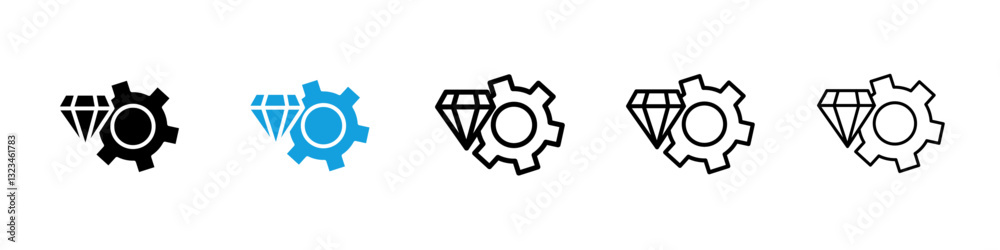 Operational excellence icons vector set for web designs Operational excellence icons vector set for web designs