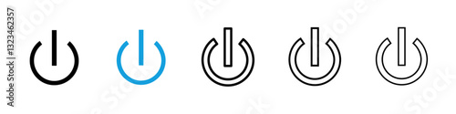 Power icons vector set for web designs