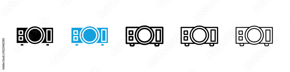 Projector icons vector set for web designs Projector icons vector set for web designs