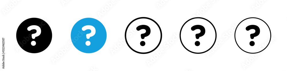 Question icons vector set for web designs Question icons vector set for web designs
