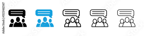 Public opinion icons vector set for web designs