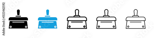 Putty knife icons vector set for web designs