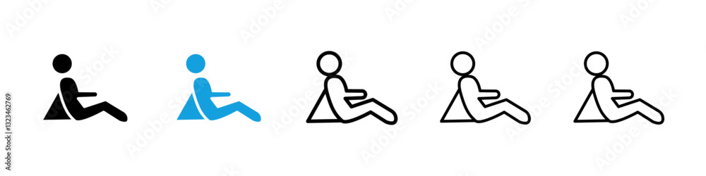Resting icons vector set for web designs Resting icons vector set for web designs