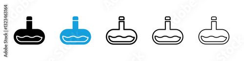 Sewerage tank icons vector set for web designs