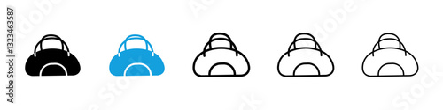 Sports bag icons vector set for web designs