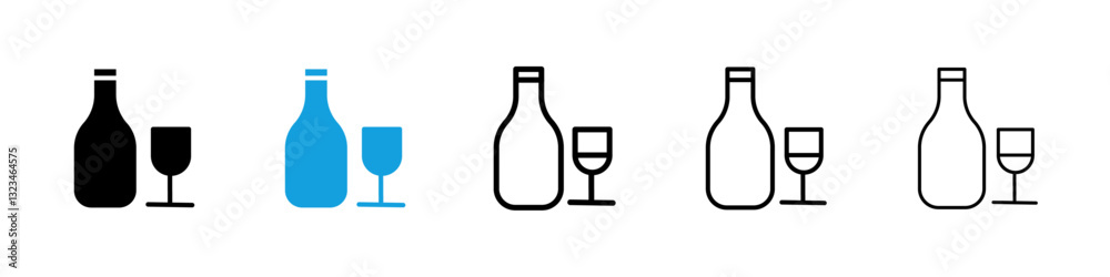 Vodka icons vector set for web designs Vodka icons vector set for web designs