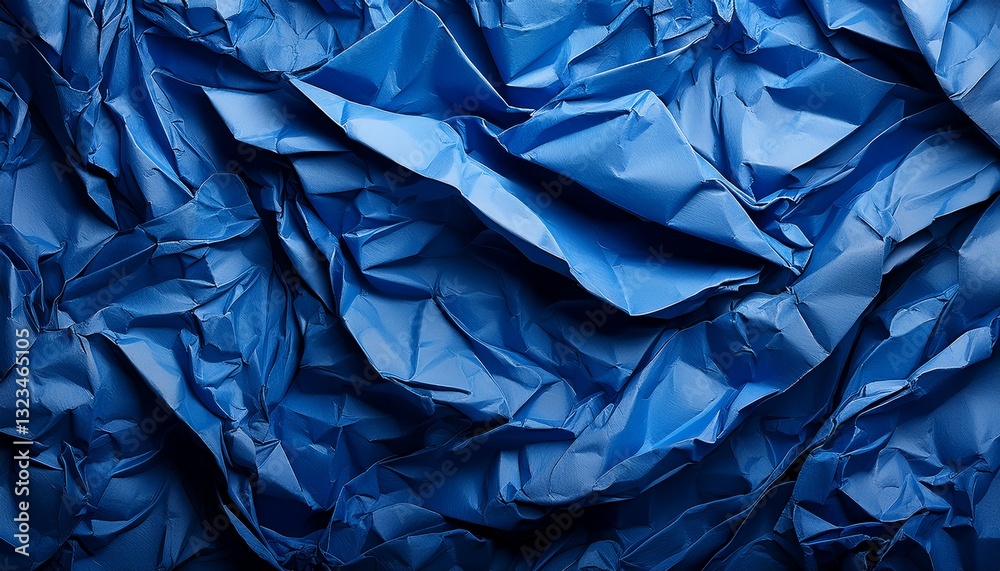 deep blue crumpled paper forms an abstract textured background offering a unique visual deep blue crumpled paper forms an abstract textured background offering a unique visual