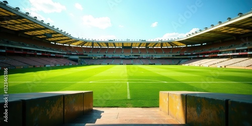 A sun-drenched stadium awaits the roar of the crowd, a vibrant green field prepared for the thrill of competition, promising an unforgettable sporting event