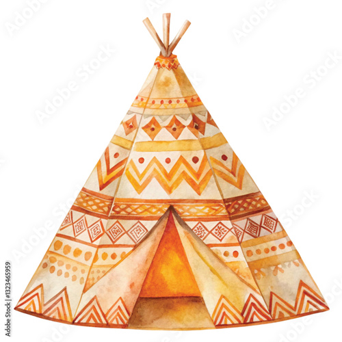Dome tent St. Patrick Day Element Clipart Watercolor 