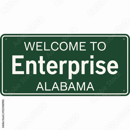 Welcome to Enterprise, Alabama Road Sign