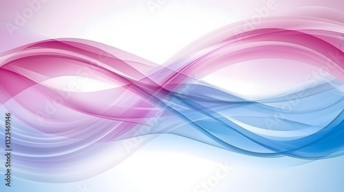 Abstract Fluid Waves in Pink and Blue Creating a Dynamic Background Design
